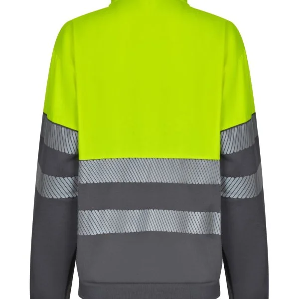 Two-tone half-zip sweatshirt with segmented tape gallery