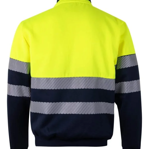 Two-tone half-zip sweatshirt with segmented tape gallery