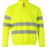 Half-zip sweatshirt with segmented tape