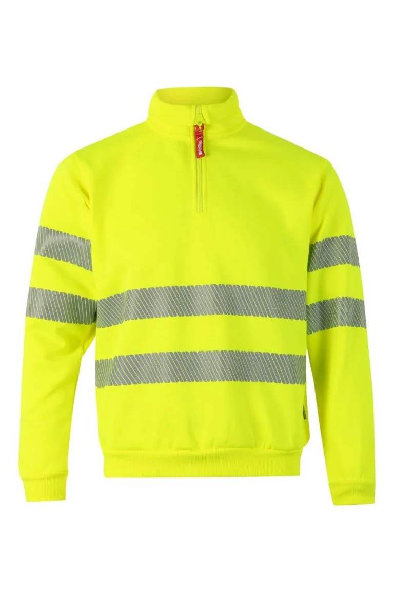 Half-zip sweatshirt with segmented tape