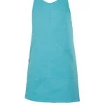 Short Buttoned Bib Apron