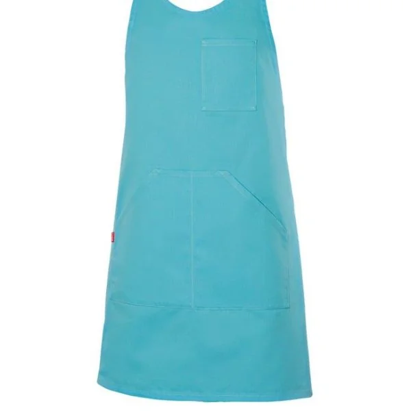Short Buttoned Bib Apron