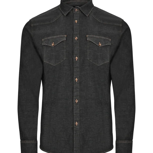 Men's Long Sleeve Stretch Denim Shirt gallery