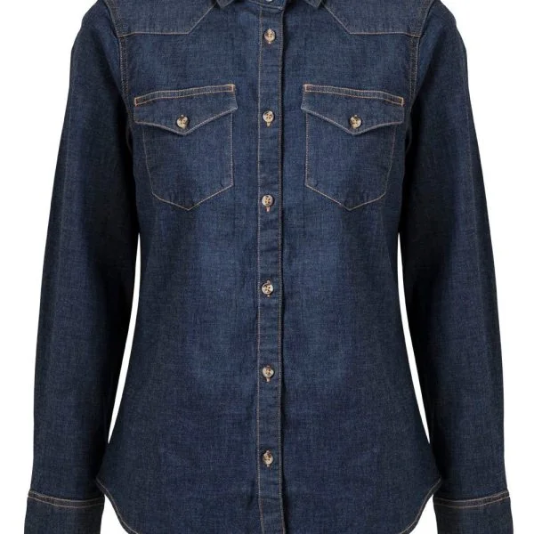 Women's Long Sleeve Stretch Denim Shirt