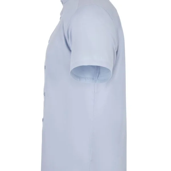 Men's Short Sleeve stretch neckband collar shirt gallery