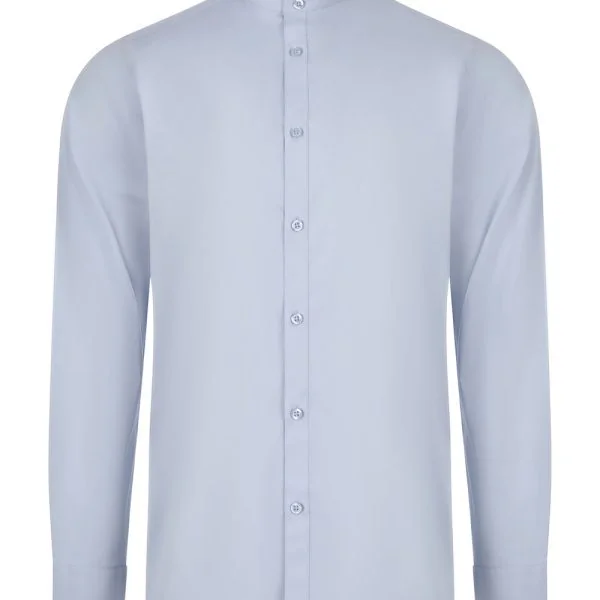 Men's Long Sleeve Stretch neckband collar Shirt gallery