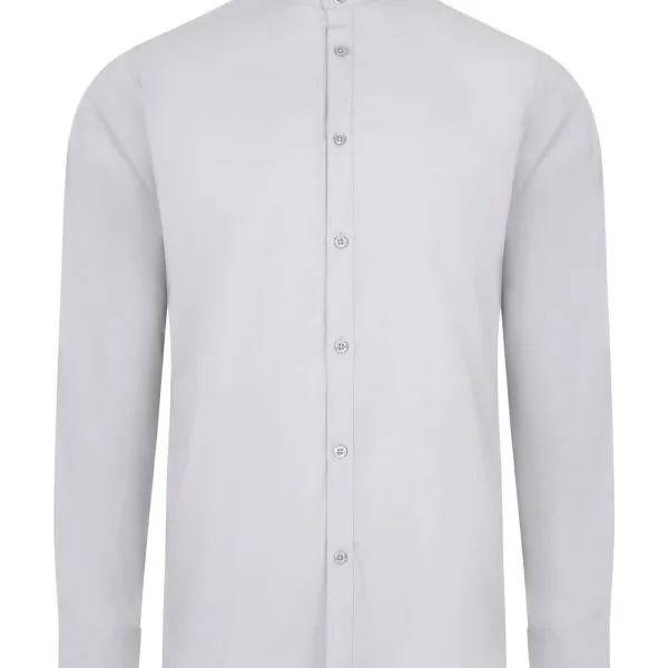 Men's Long Sleeve Stretch neckband collar Shirt gallery