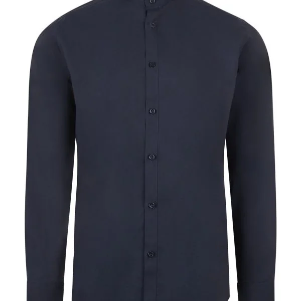 Men's Long Sleeve Stretch neckband collar Shirt gallery