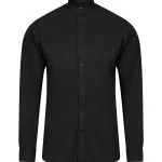 Men's Long Sleeve Stretch neckband collar Shirt