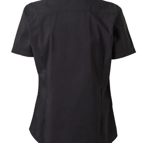 Women's Short Sleeve Stretch neckband collar shirt gallery