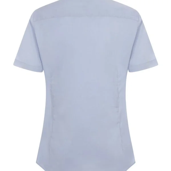 Women's Short Sleeve Stretch neckband collar shirt gallery