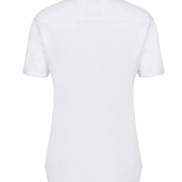 Women's Short Sleeve Stretch neckband collar shirt gallery