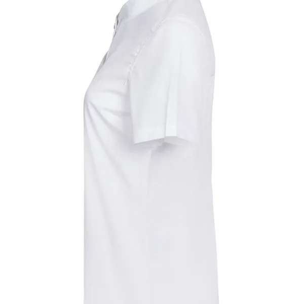 Women's Short Sleeve Stretch neckband collar shirt gallery