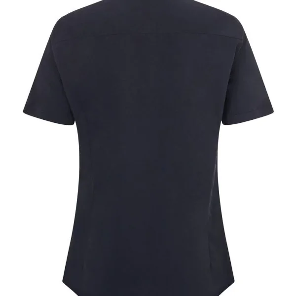 Women's Short Sleeve Stretch neckband collar shirt gallery