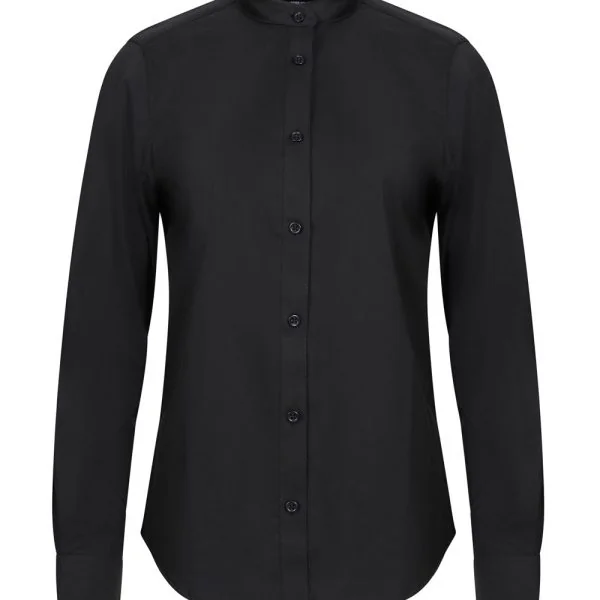Women's Long Sleeve Stretch neckband collar Shirt gallery