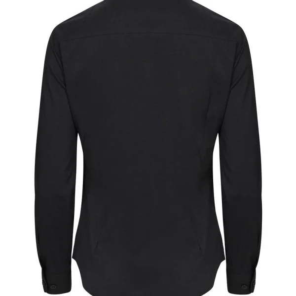 Women's Long Sleeve Stretch neckband collar Shirt gallery