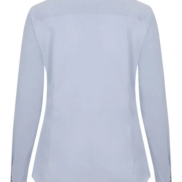 Women's Long Sleeve Stretch neckband collar Shirt gallery