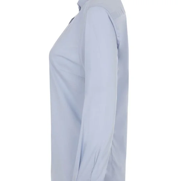 Women's Long Sleeve Stretch neckband collar Shirt gallery