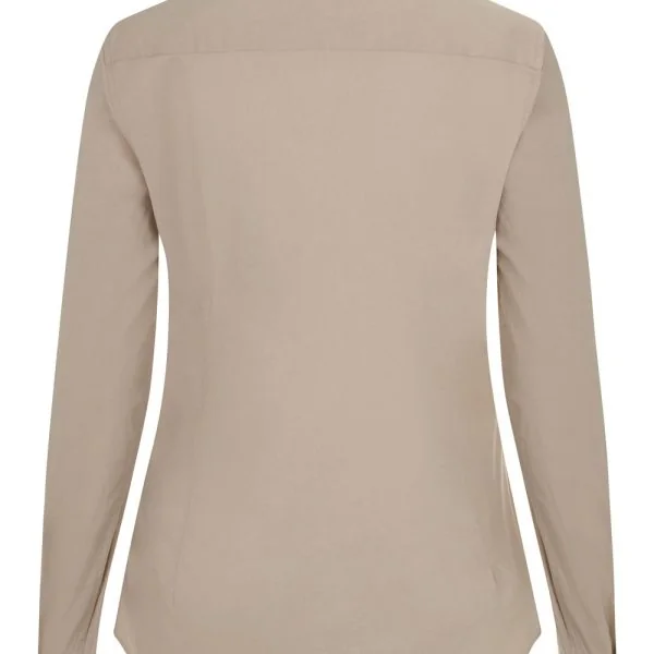 Women's Long Sleeve Stretch neckband collar Shirt gallery