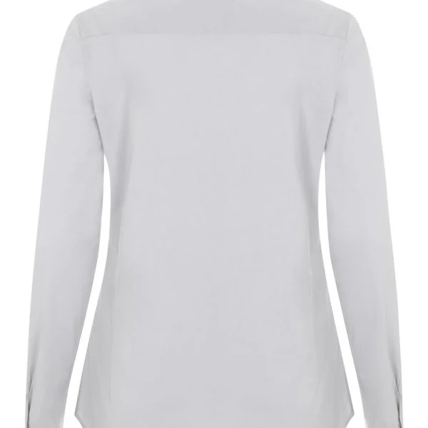 Women's Long Sleeve Stretch neckband collar Shirt gallery