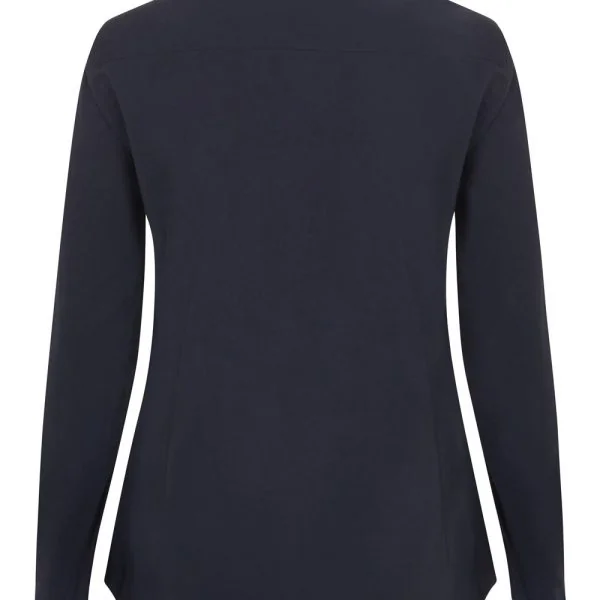 Women's Long Sleeve Stretch neckband collar Shirt gallery