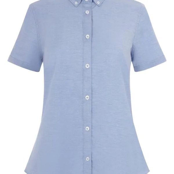 Women's Short Sleeve Stretch Oxford Shirt