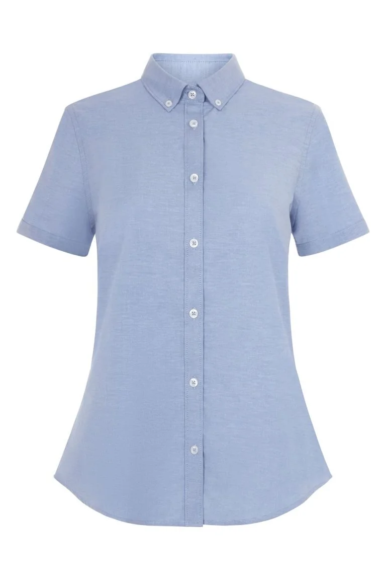 Women's Short Sleeve Stretch Oxford Shirt