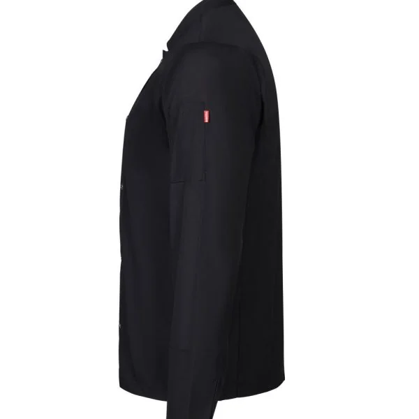 Long sleeve kitchen jacket with snap buttons gallery